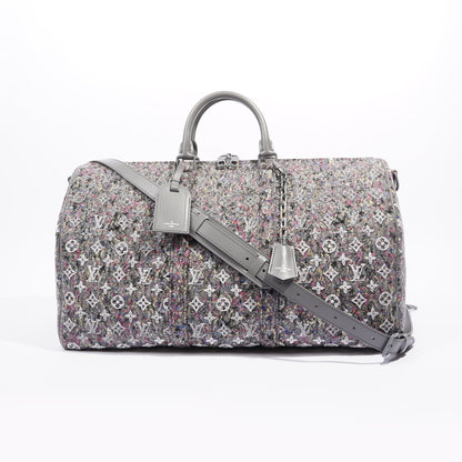 Louis Vuitton Womens Keepall Bandouliere Multicolour Wool Monogram 50