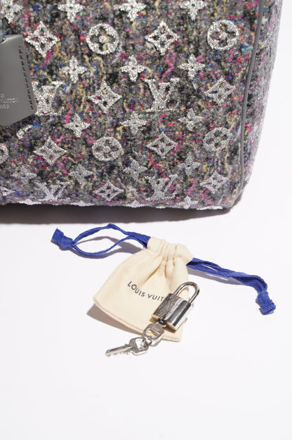 Louis Vuitton Womens Keepall Bandouliere Multicolour Wool Monogram 50