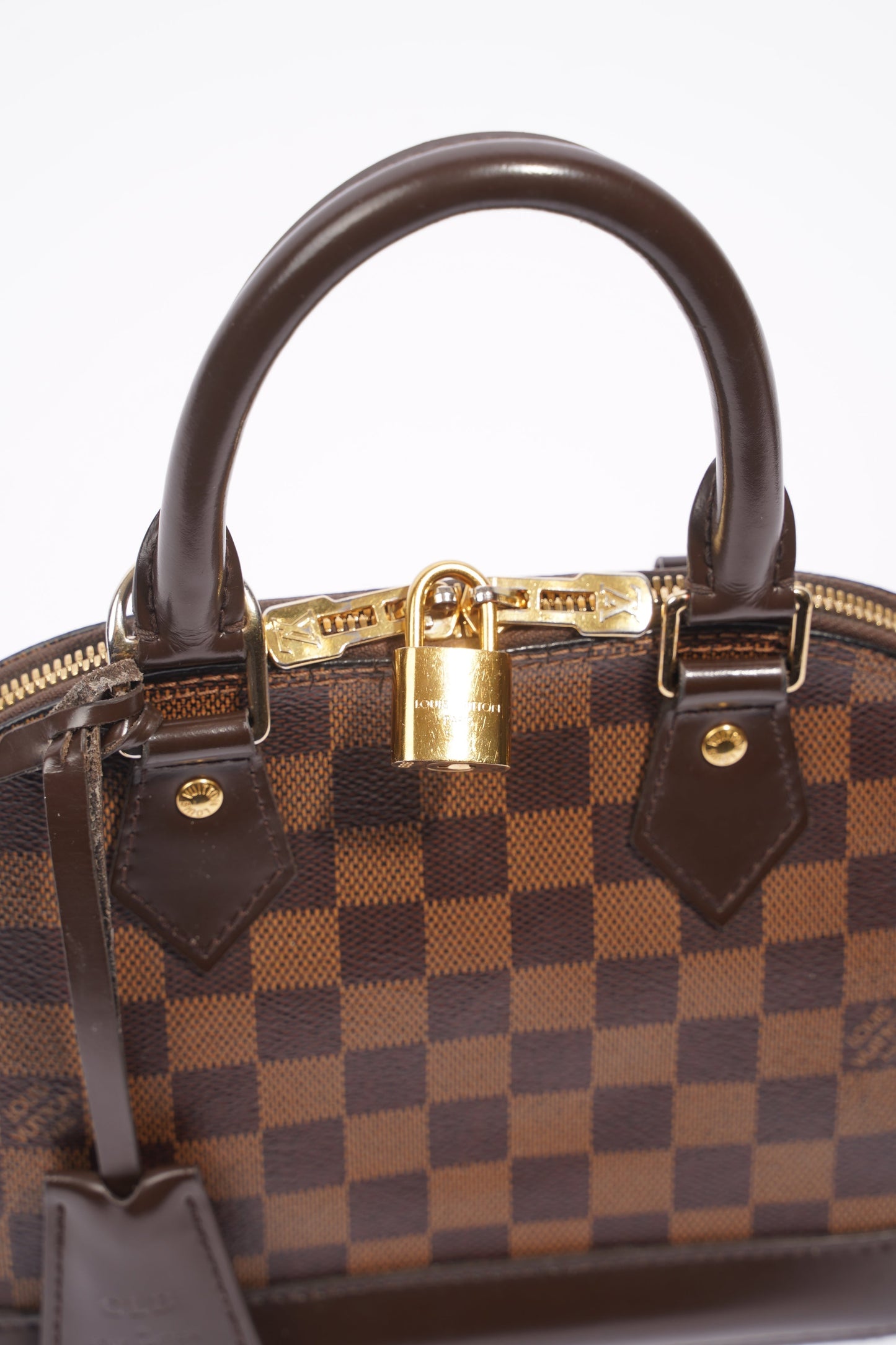 Louis Vuitton Womens Alma Damier Ebene BB