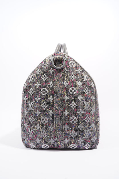 Louis Vuitton Womens Keepall Bandouliere Multicolour Wool Monogram 50