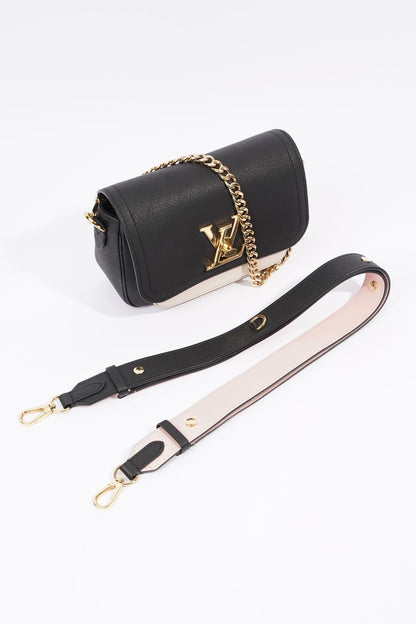 Louis Vuitton Womens Lockme Tender Black / White Leather