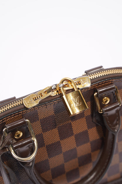 Louis Vuitton Womens Alma Damier Ebene BB