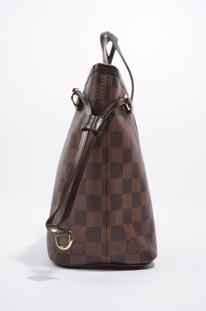 Louis Vuitton Womens Neverfull Bag Damier Ebene Canvas PM