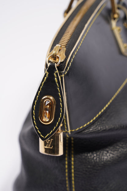 Louis Vuitton Womens Vintage Suhali Lockit Bag Black MM