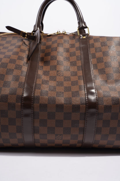 Louis Vuitton Womens Keepall Bandouliere Damier Ebene 55