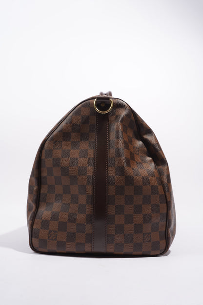 Louis Vuitton Womens Keepall Bandouliere Damier Ebene 55