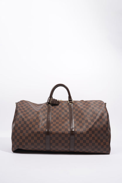 Louis Vuitton Womens Keepall Bandouliere Damier Ebene 55