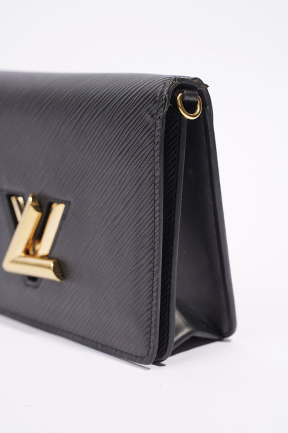 Louis Vuitton Womens Twist Chain Pouch Black Epi Leather