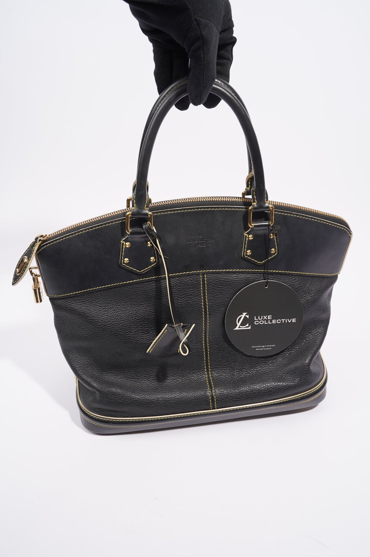 Louis Vuitton Womens Vintage Suhali Lockit Bag Black MM
