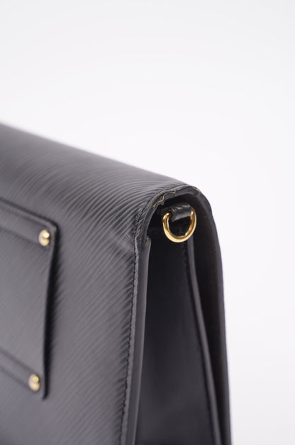 Louis Vuitton Womens Twist Chain Pouch Black Epi Leather