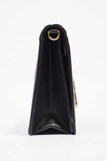 Louis Vuitton Womens Twist Chain Pouch Black Epi Leather