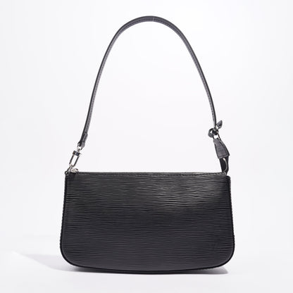 Louis Vuitton Womens Pochette Accessoires Black Epi Leather