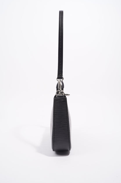 Louis Vuitton Womens Pochette Accessoires Black Epi Leather