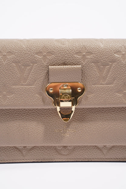Louis Vuitton Womens Vavin Chain Wallet Beige Empreinte Leather