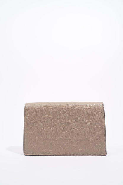 Louis Vuitton Womens Vavin Chain Wallet Beige Empreinte Leather
