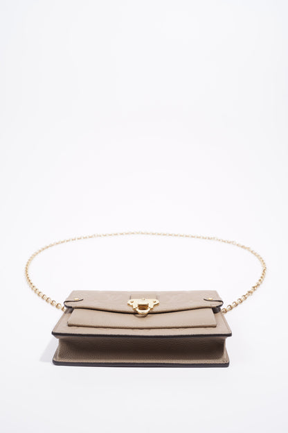 Louis Vuitton Womens Vavin Chain Wallet Beige Empreinte Leather