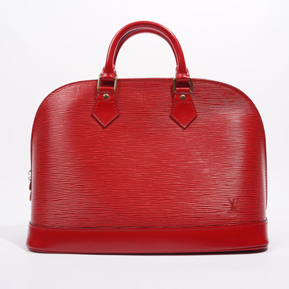 Louis Vuitton Womens Alma Red Epi Leather PM