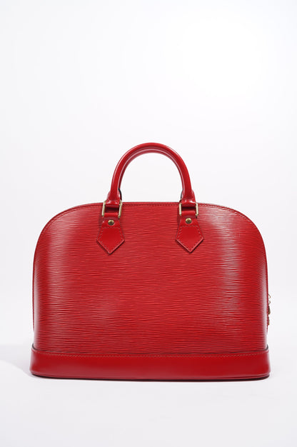 Louis Vuitton Womens Alma Red Epi Leather PM