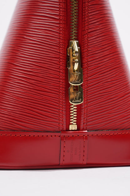 Louis Vuitton Womens Alma Red Epi Leather PM
