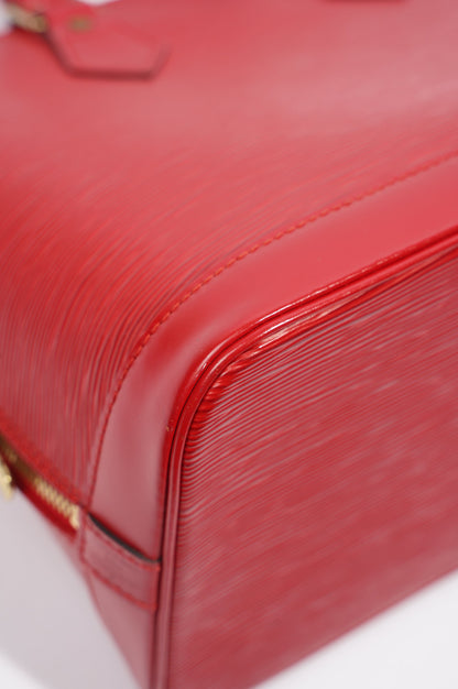 Louis Vuitton Womens Alma Red Epi Leather PM