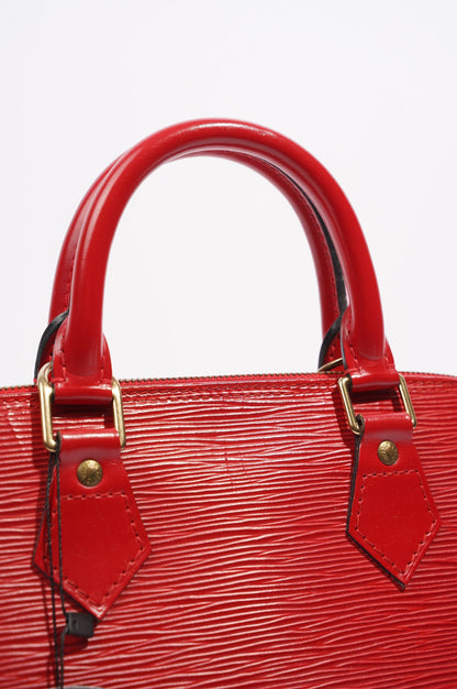 Louis Vuitton Womens Alma Red Epi Leather PM