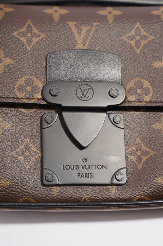 Louis Vuitton Mens S Lock Sling Bag Monogram Canvas