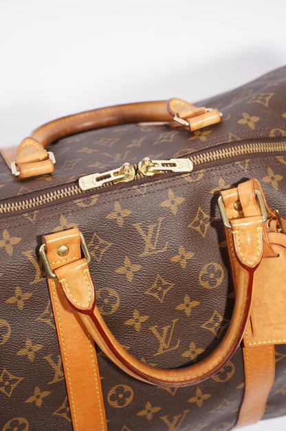 Louis Vuitton Womens Keepall Bandouliere Monogram 55