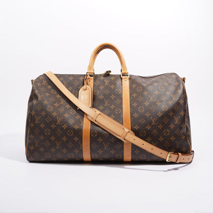 Louis Vuitton Womens Keepall Bandouliere Monogram 55