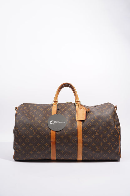 Louis Vuitton Womens Keepall Bandouliere Monogram 55