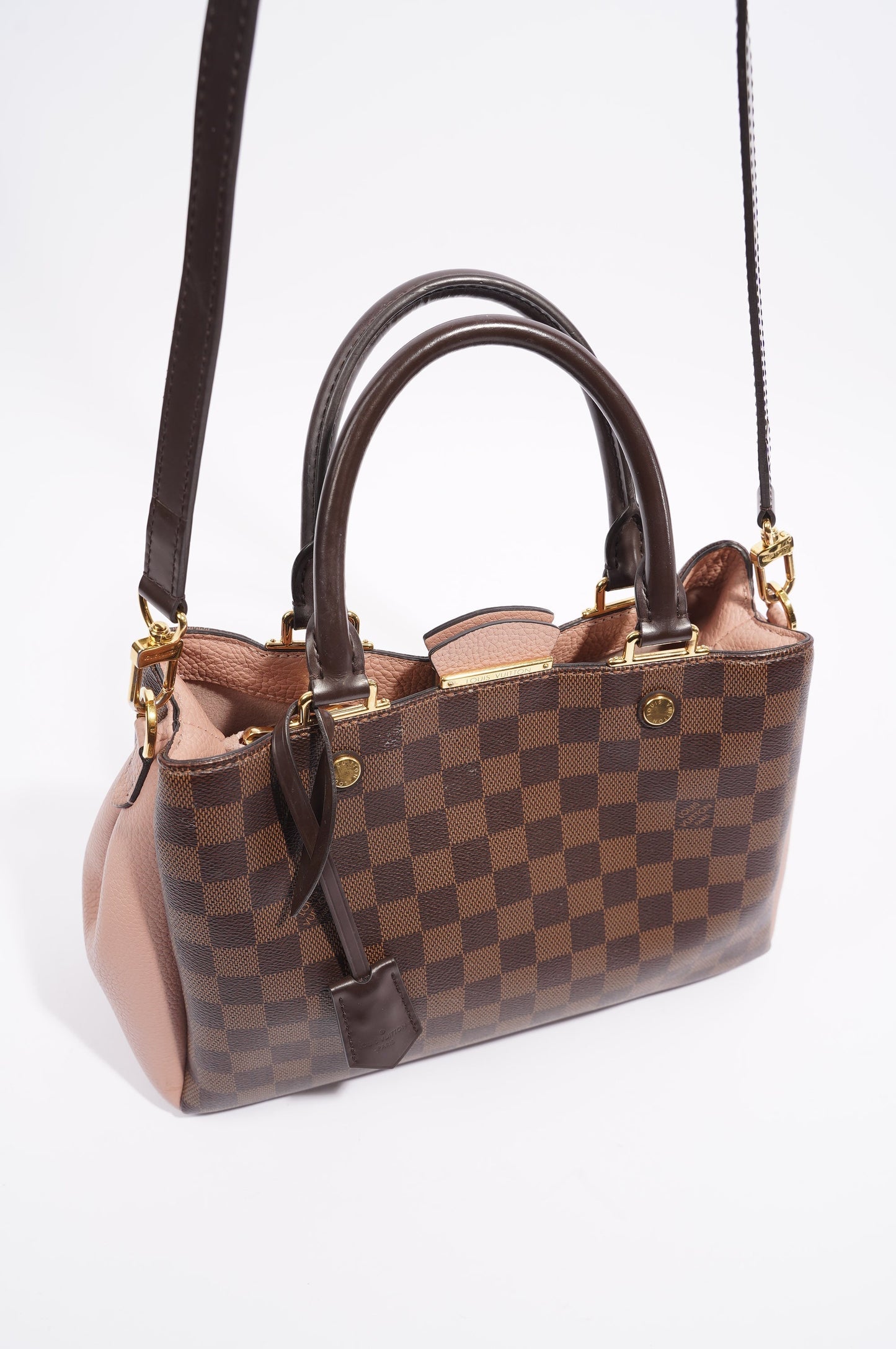 Louis Vuitton Womens Brittany Handbag Damier Ebene / Rose