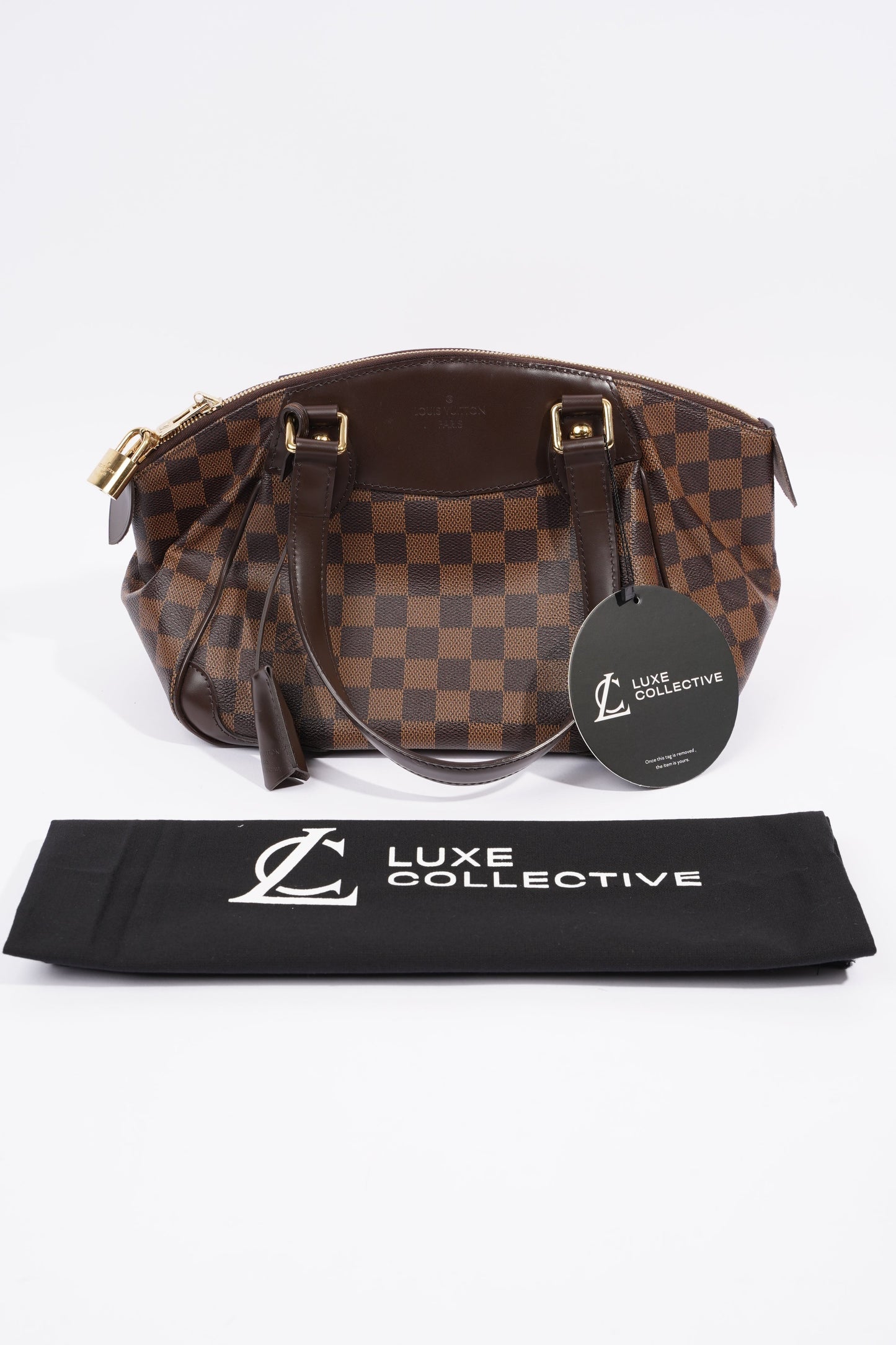 Louis Vuitton Womens Verona Bag Damier Ebene Canvas PM