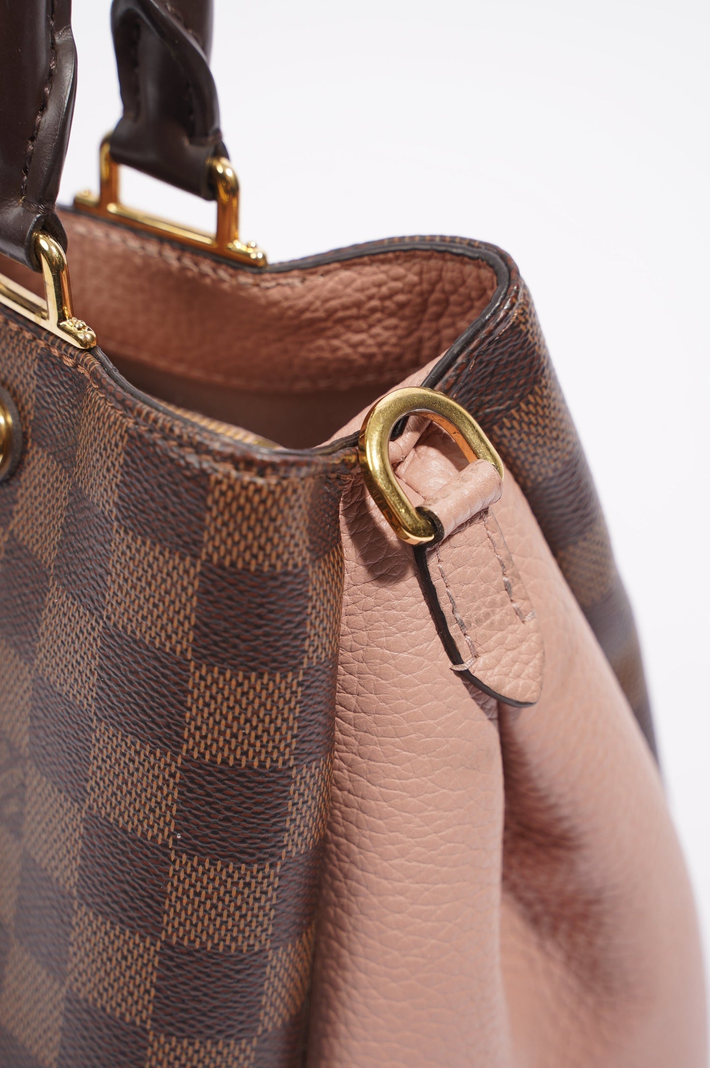 Louis Vuitton Womens Brittany Handbag Damier Ebene / Rose