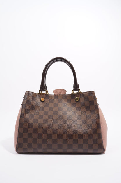 Louis Vuitton Womens Brittany Handbag Damier Ebene / Rose