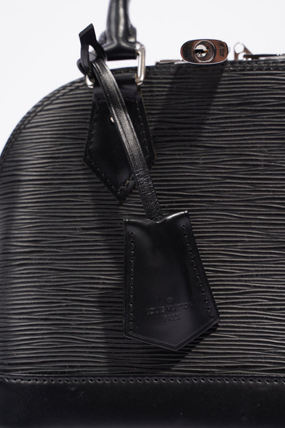 Louis Vuitton Womens Alma Black Epi Leather BB