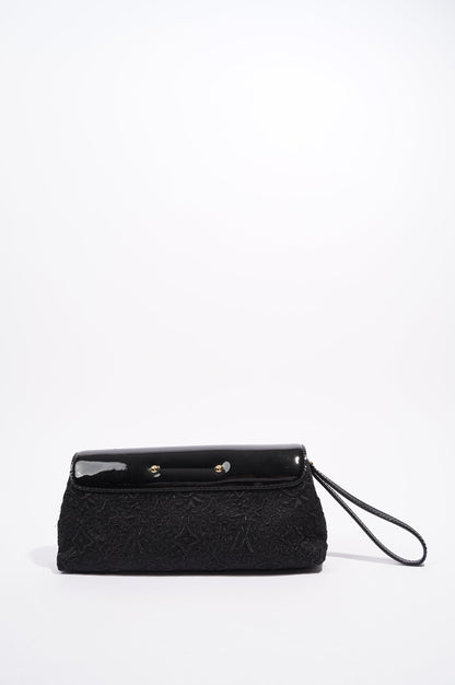 Louis Vuitton Womens Vintage Patent Clutch Black