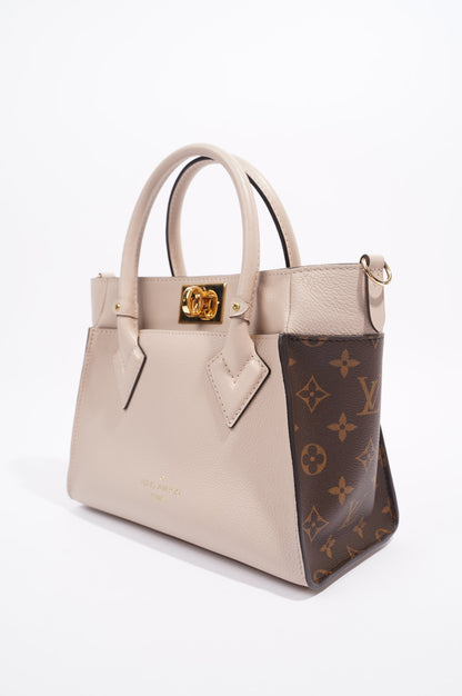 Louis Vuitton Womens On My Side Tote Greige / Monogram PM