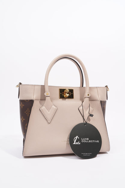 Louis Vuitton Womens On My Side Tote Greige / Monogram PM