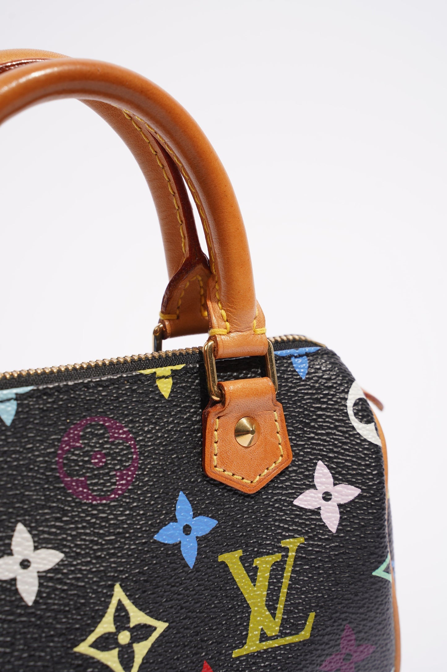 Louis Vuitton Womens Speedy Handbag Murakami Monogram Canvas Nano