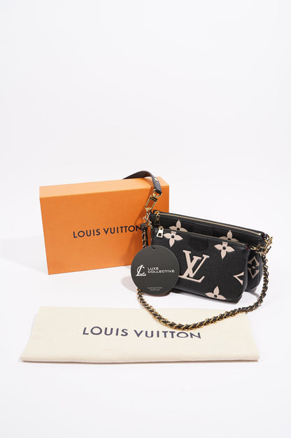 Louis Vuitton Womens Multi Pochette Accessoire Black / Beige