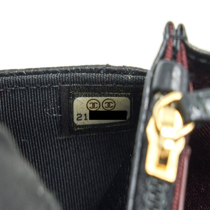 CHANEL WALLET ON CHAIN CAVIER BLACK WITH GHW