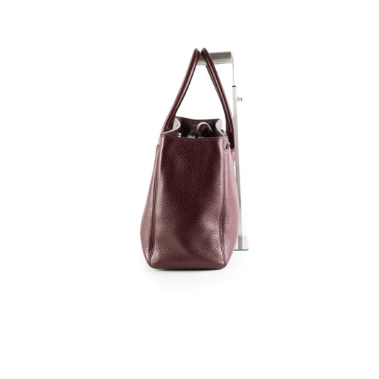 Chanel Cerf Tote Large Bag Burgandy