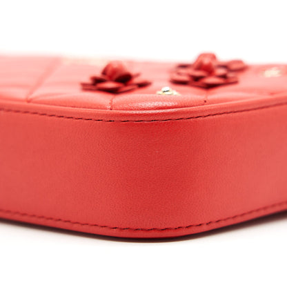 CHANEL RED DOUBLE ZIP WALLET ON CHAIN SPECIAL EDITION IN RED