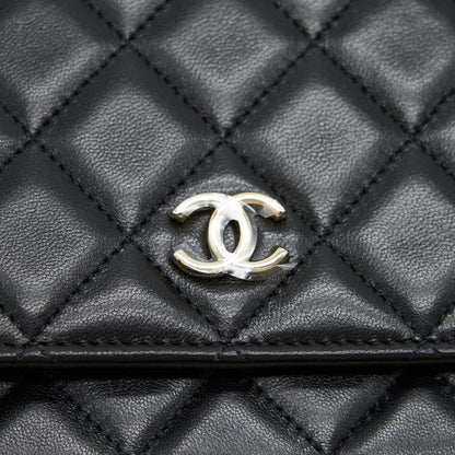 CHANEL WALLET ON CHAIN IN LAMBSKIN WITH CHARMS IN LGHW