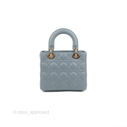 Christian Dior My ABCDior Lady Dior Grey Blue Lambskin Gold Hardware