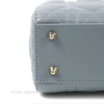 Christian Dior My ABCDior Lady Dior Grey Blue Lambskin Gold Hardware