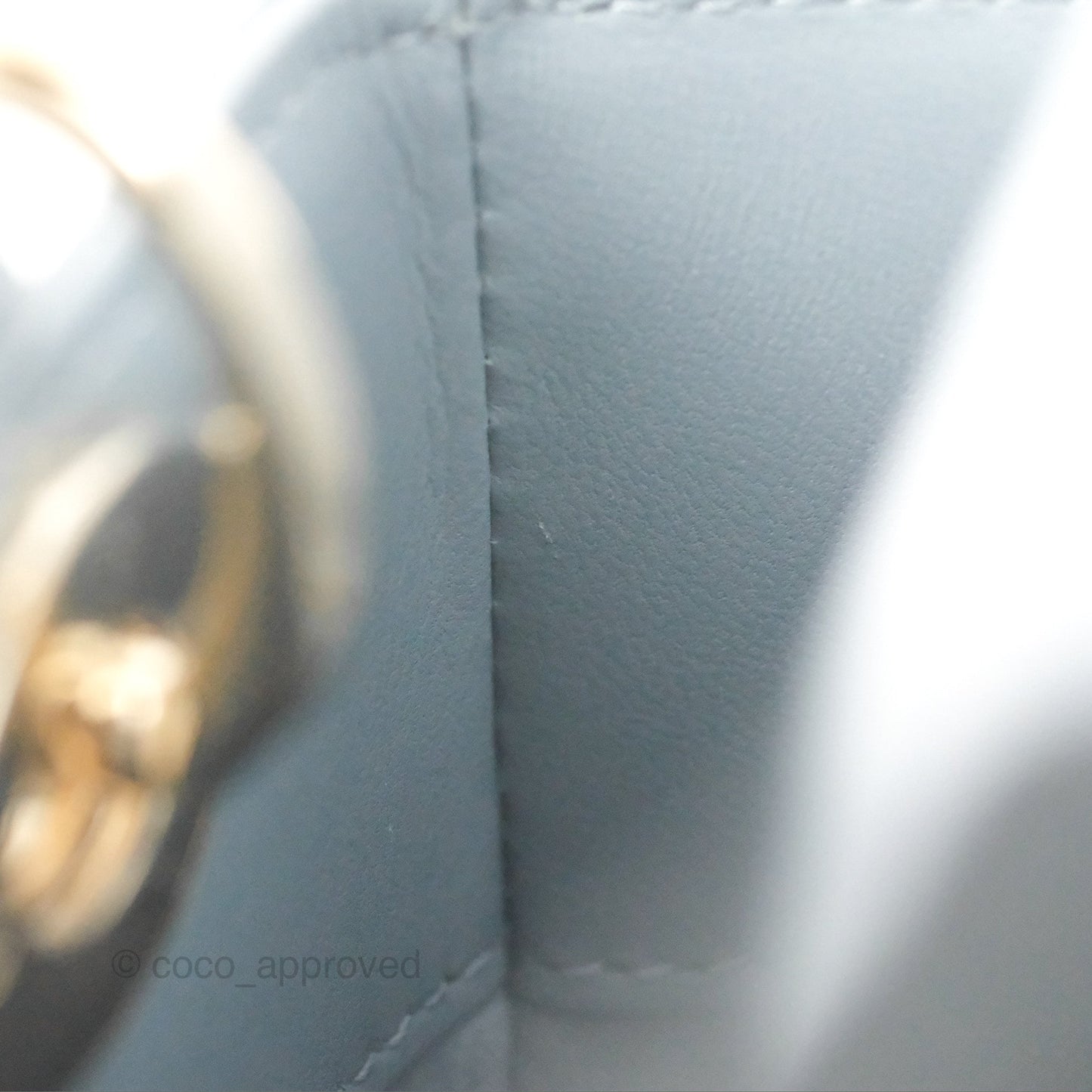 Christian Dior My ABCDior Lady Dior Grey Blue Lambskin Gold Hardware