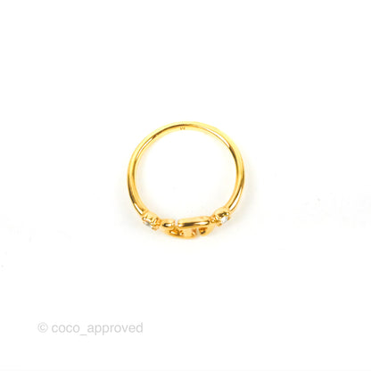 Christian Dior Gold Pearl CD Ring