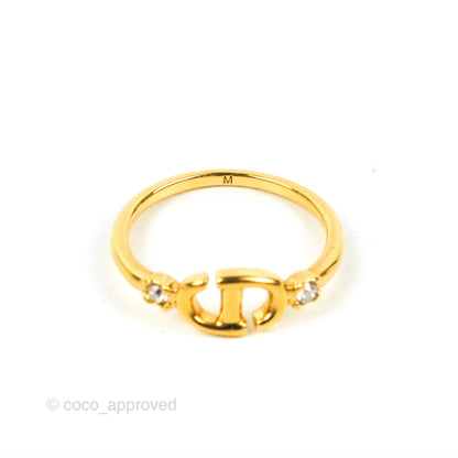 Christian Dior Gold Pearl CD Ring