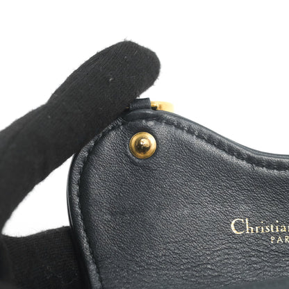 Christian Dior Saddle Flap Card Holder Blue Dior Oblique Jacquard
