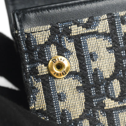 Christian Dior Saddle Flap Card Holder Blue Dior Oblique Jacquard